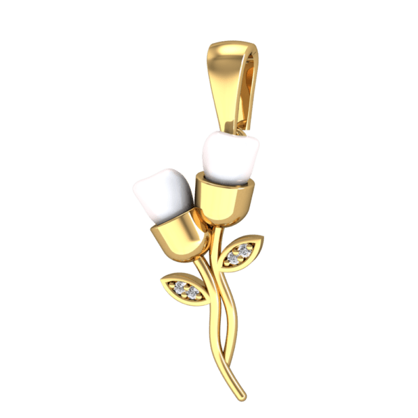 Pingente para dente de leite flor dupla